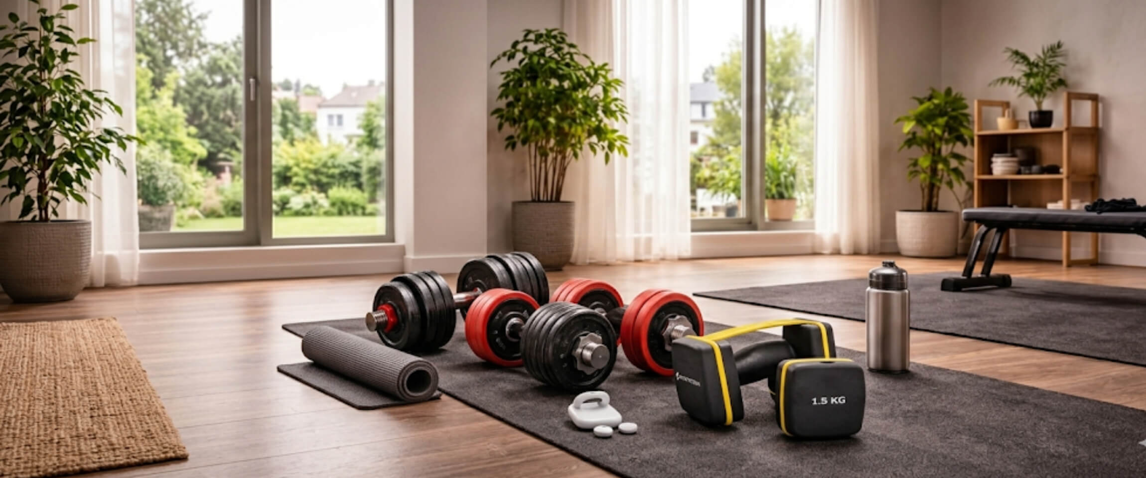 Welche Hanteln sollte man für ein kompaktes Home Gym in der Wohnung wählen?