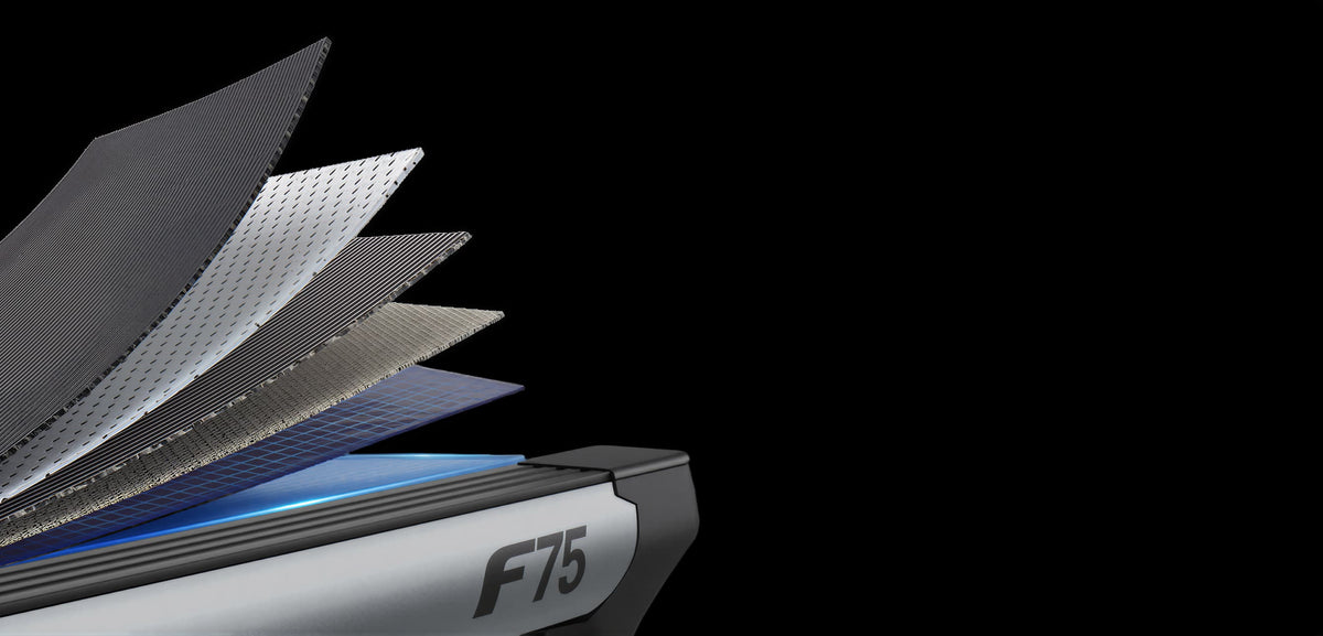 5-Schicht-Lauffläche des F75 Laufbands