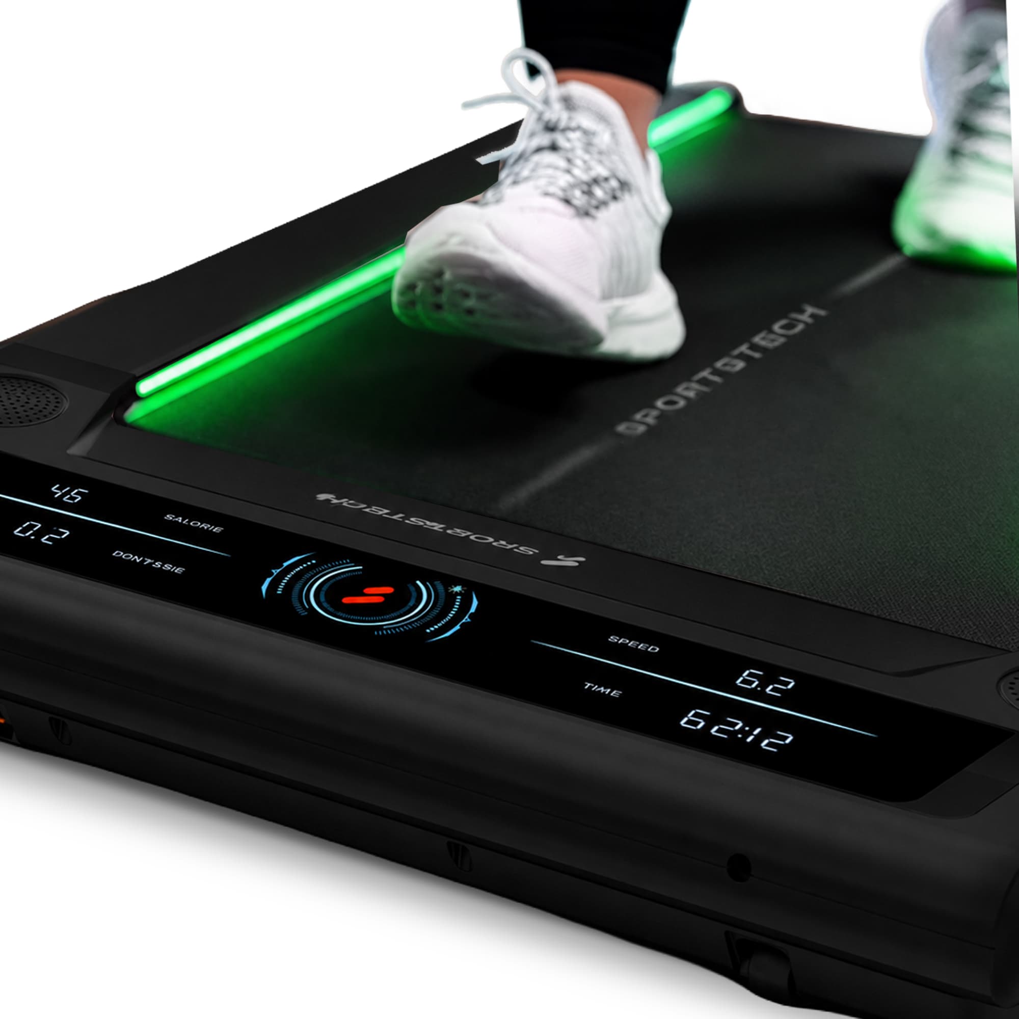sWalk Laufband graue Holzoptik