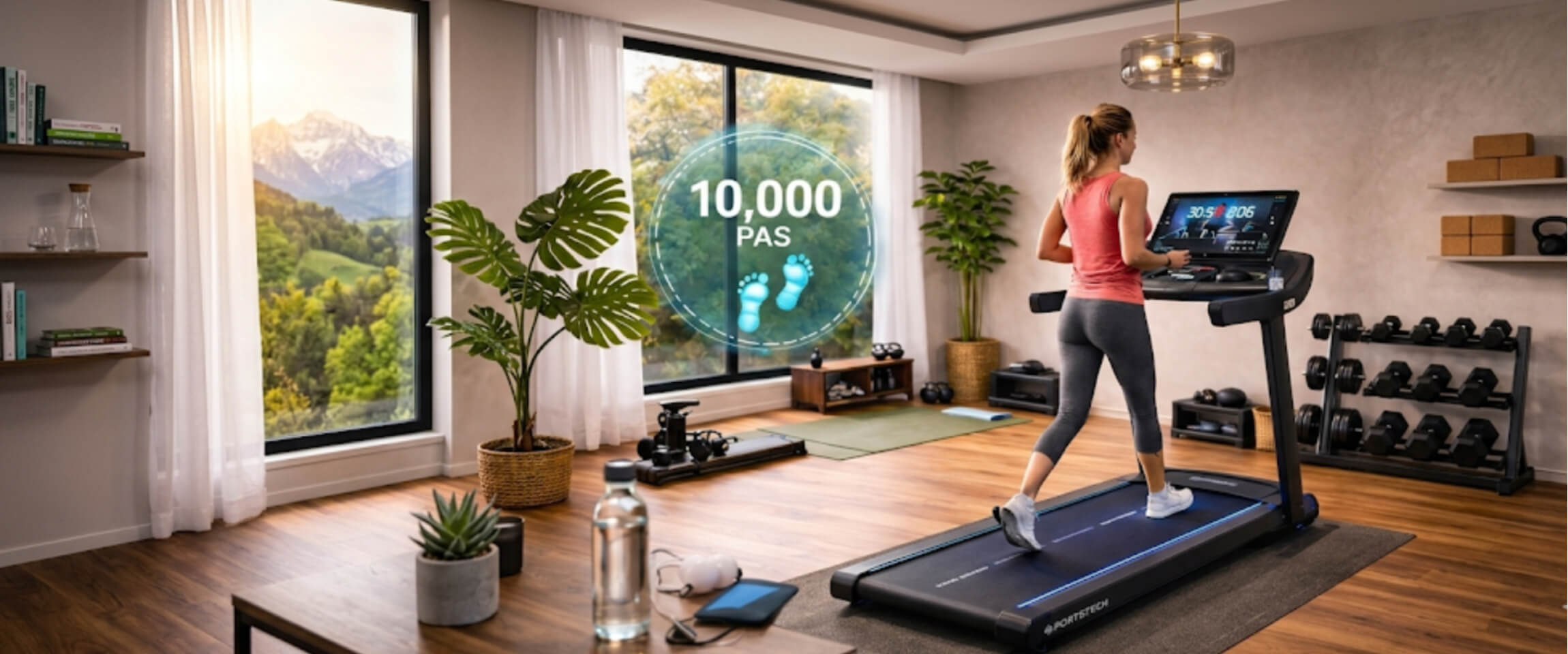 Wie lange muss ich auf einem Laufband gehen, um 10.000 Schritte zu erreichen?