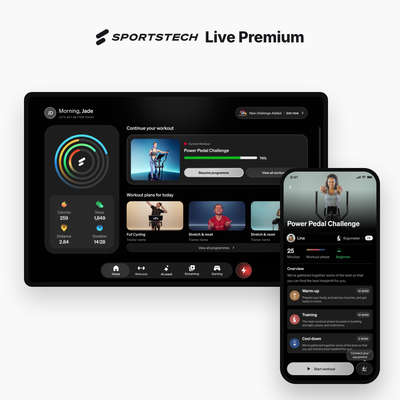 Sportstech Live Premium : l’application sur tablette et smartphone