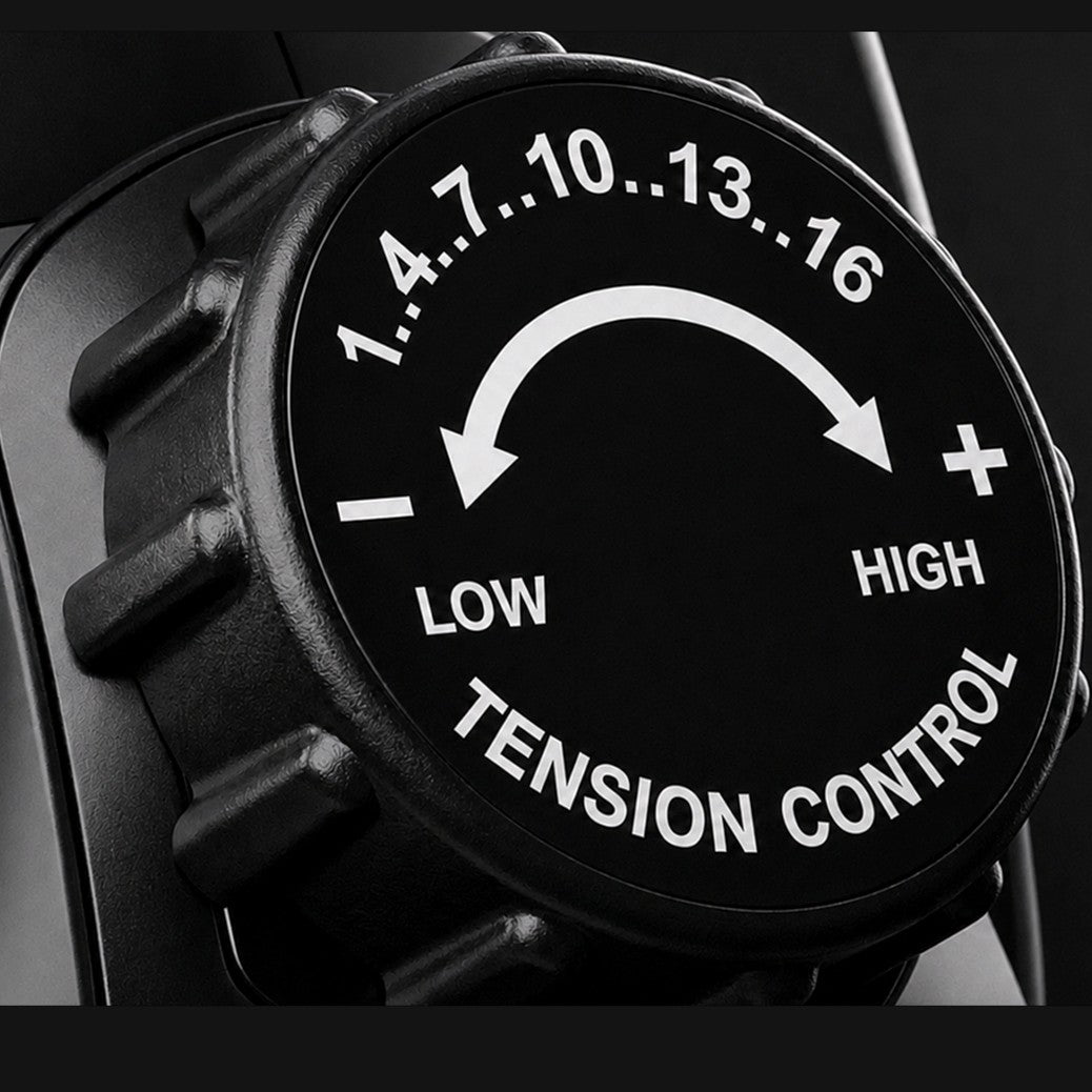 Widerstandsknauf des PROwer Lite mit 16 Stufen von LOW bis HIGH