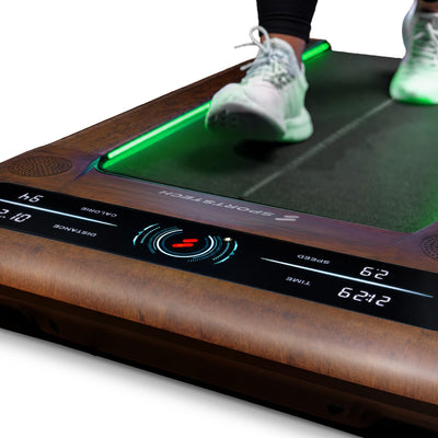 sWalk Laufband dunkle Holzoptik