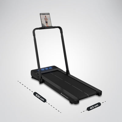 sPad1000 Laufband mit Haltegriff und Tablet, Maßangaben 100 cm und 40 cm
