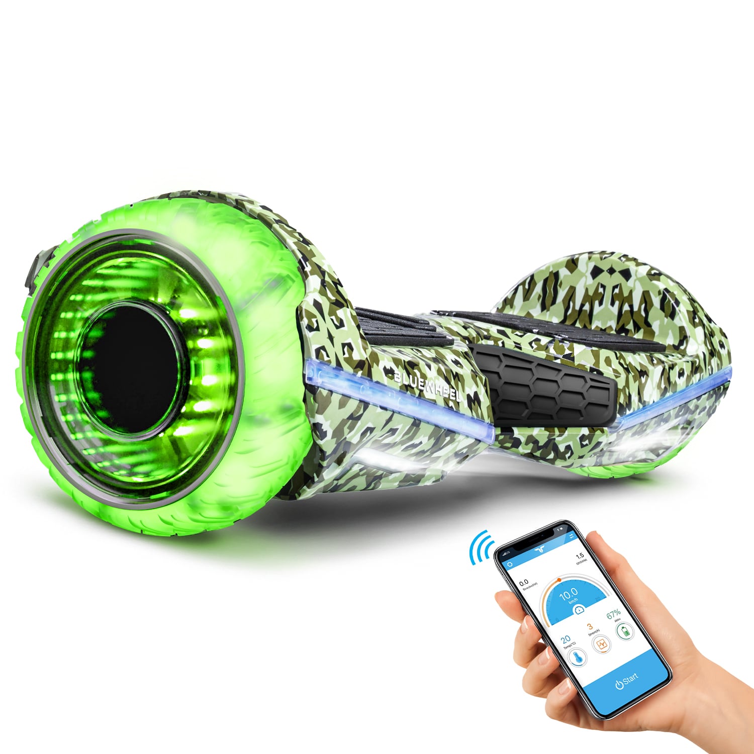 HX360 Hoverboard Grünes Camouflage