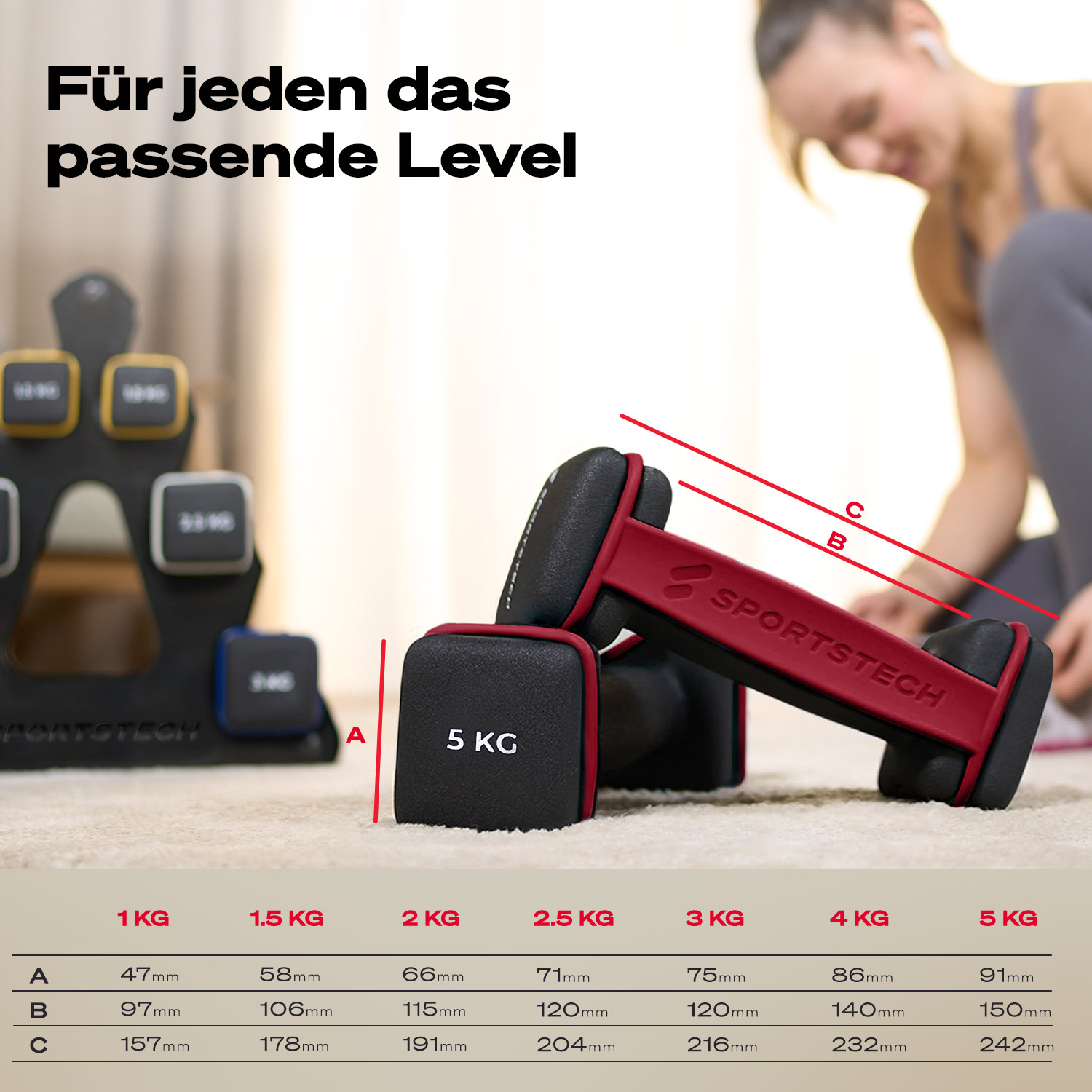 AH100 2x 5kg Hantelset